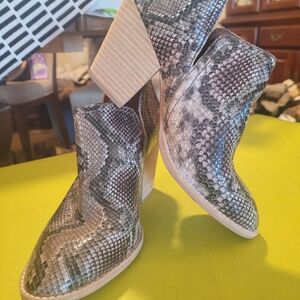 Jeffrey Campbell Snakeskin Booties 8